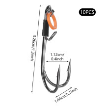 (10 shrimp back hooks-1/0) 10pcs Double Fishing Hooks for Live Shrimp Bait