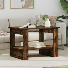 vidaXL Coffee Table Smoked Oak 72 x 50 x 50 cm Engineered Wood