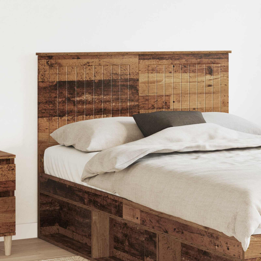 Vidaxl Headboard With Headboard Old Wood 120 Cm Engineered Wood