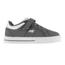 (10 UK Child, Grey) Lonsdale Childrens/Kids Latimer Leather Trainers