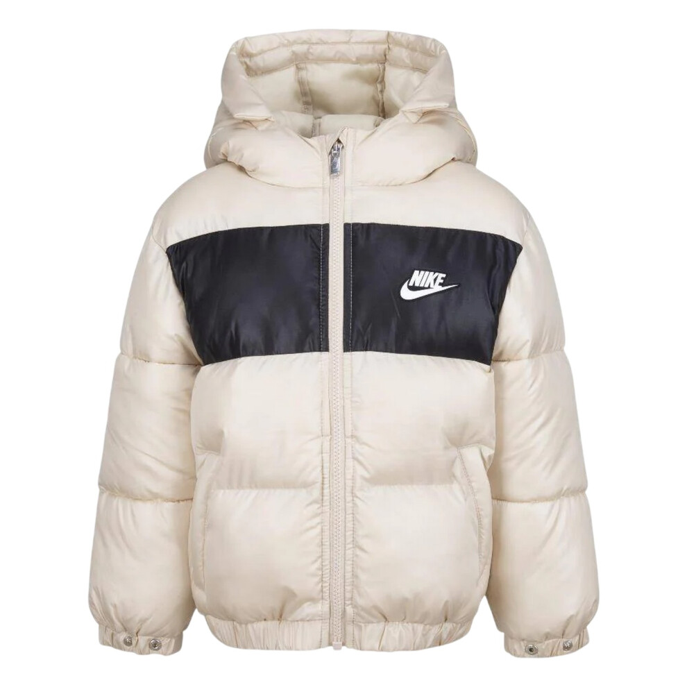 Nike (18 Months, Sand) Baby Colour Block Logo Hooded Jacket