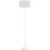 Lampada da terra retrò con paralume in plastica, base in metallo e interruttore a pedale, bianca 1