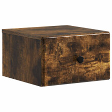 vidaXL Wall-Mounted Bedside Cabinet Smoked Oak 34.5 x 33 x 20 cm