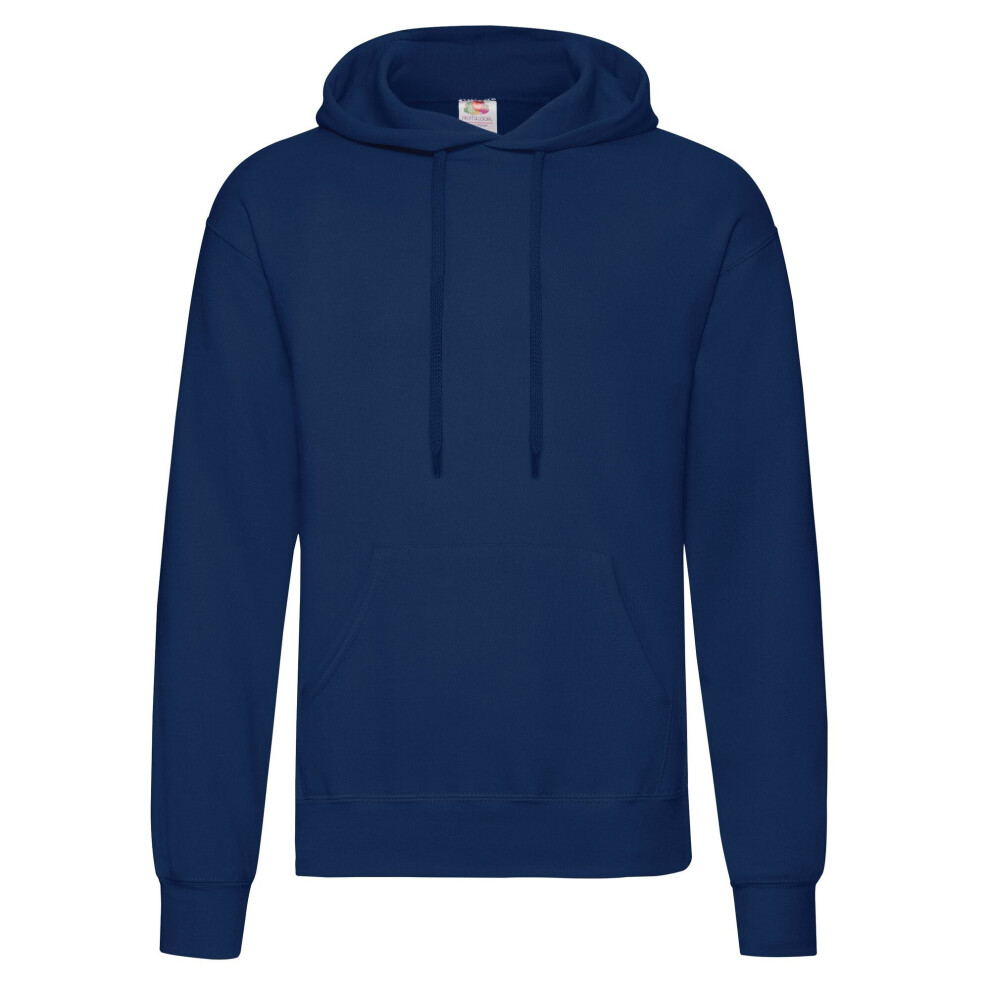 Fruit Of The Loom (L, Navy) Unisex Adults Classic Hooded Sweatshirt