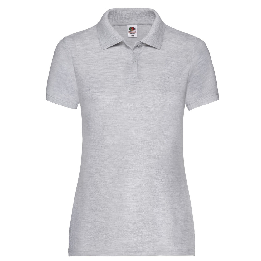 Fruit Of The Loom (Xl, Heather Grey) Womens/Ladies Lady Fit 65/35 Polo Shirt