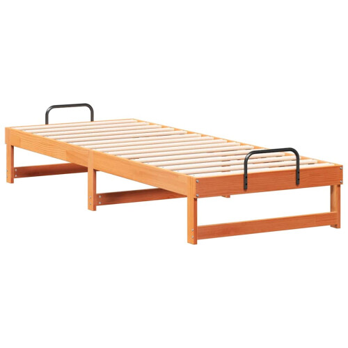 VidaXL vidaXL Bed Frame Brown 90 x 210 cm Solid Pine Wood 2