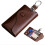 Multifunktionaler Leder-Autoschlüsselhalter Brown 1