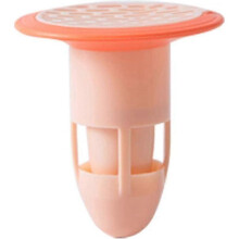 4 Pack Shower Floor Drain Stopper Smell Proof Hotel Kitchen Bathroom (Pink)