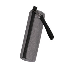 Isolierte Getränkedose Kühltasche, zylindrische Thermo Kühltasche für Bier, Getränke und Limonade Grey