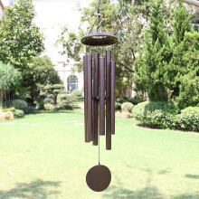 Outdoor Deep Tone Wind Chimes, 45 In Memorial Chimes with 6 Heavy Tubes, Large Deep Tone for Garden