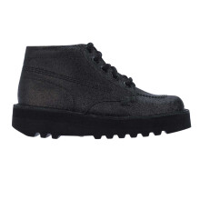 (4 UK, Black) Kickers Womens/Ladies Hi Stack Glitter Leather Boots