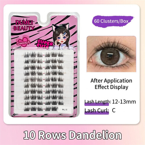 10 Rows Dandelion Lashes, Lightweight & Natural