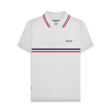 (XL, White) Lambretta Mens Classic Stripe Short Sleeve Retro T-Shirt Polo Shirt Top