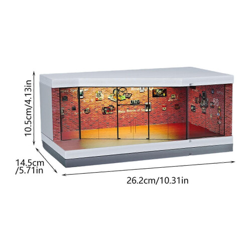 1:64 Scale Illuminated Car Model Display Case Featuring BuiltIn Lighting for Enhancing Showcases Constructed from Durable Plastic  3 2