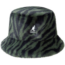 (M, Olive) Kangol Unisex Adult Zebra Print Faux Fur Bucket Hat