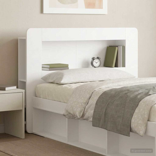 VidaXL vidaXL Headboard Cabinet with Storage White Engineered Wood