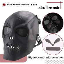 Softair Maske Totenkopf Schaedel Vollschutzmaske Schwarz Militaer