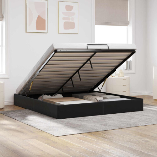 VidaXL vidaXL Ottoman Bed Frame Black King Size Velvet
