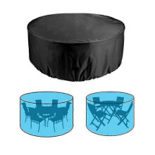 (38x40cm) Ltcmfc Furniture Cover,Round Terrace Furniture Cover, Waterproof Outdoor Table And Chair Cover, Outdoor Furniture Cover