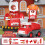 (red) Fire Engine Toy Backpack - Transforming Model Car Gift 7