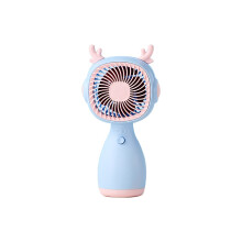 (powder blue) CXINLky Mini USB Handventilator stark tragbar Tischventilator klein wiederaufladbar Outdoor