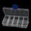 2 Pcs Clear Plastic 10 Sections Press Buckle Tablet Box Holder 2