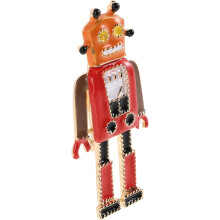 Retro robot bross tű férfi öltöny kreatív bross ötvözet anyagból sálhoz, kabáthoz, hátizsák kiegészítőhöz
