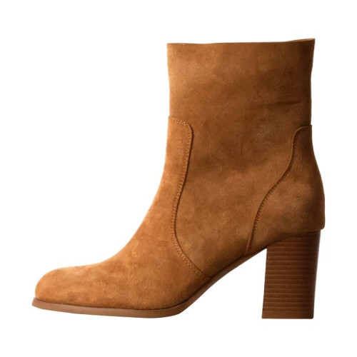 Bottines à Talon Cuir Findlay - Camel