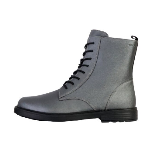 Geox Bottine à Lacets Geox Junior Eclair Synt.Lea - Gun