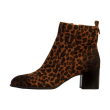Bottines à Talon Cuir Emilie Karston Aurelie - Léopard