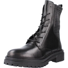 Bottine Femme - GEOX - Iridea - Cuir Noir - Talon Large 5,5 cm - Confort Optimal
