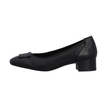Ballerine à Talon Cuir Rieker - Noir