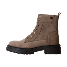Bottines femme - GEOX - Iridea C - Couleur taupe - Talon plat 7 cm - Fermeture zip