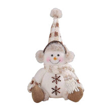 Christmas Snowman Gnomes Plush Doll Soft Textured Rudolphs Themed Decoration for Kids Multicolor