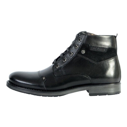 Boots - REDSKINS - Nissa - Cuir - Noir - Talon compensé 3 cm