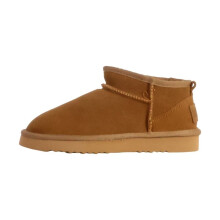 Bottines Chausson Cuir Natural World Media Merino - Marron