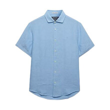 Chemise à Manches Courtes Superdry Riviera - Bleu-Ciel Chambray