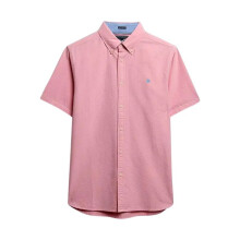 Chemise à Manches Courtes Superdry Oxford Preppy - Corail Chambray