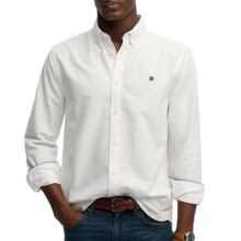Chemise - SUPERDRY - Preppy - Blanc - Manches longues - 100% coton