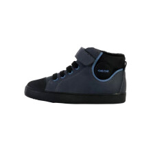 Basket Montante à Scratches Geox Gisili Wax.Synt Nylon - Marine Bleu Claire