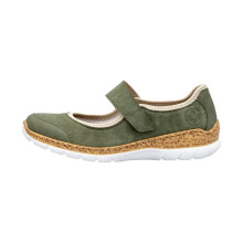Ballerine - RIEKER - New York - Vert - Fermeture scratch - Confort exceptionnel