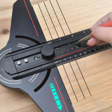 T Ruler Angles Finder Aluminum Marking Line Ruler Multifunctional Protractor for Construction Layout and Measuring Tool black