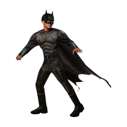 Batman (Standard, Black) Batman Mens Deluxe Costume
