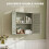 Homcom HOMCOM Bathroom Cabinet with Adjustable Shelf, Light Green 4