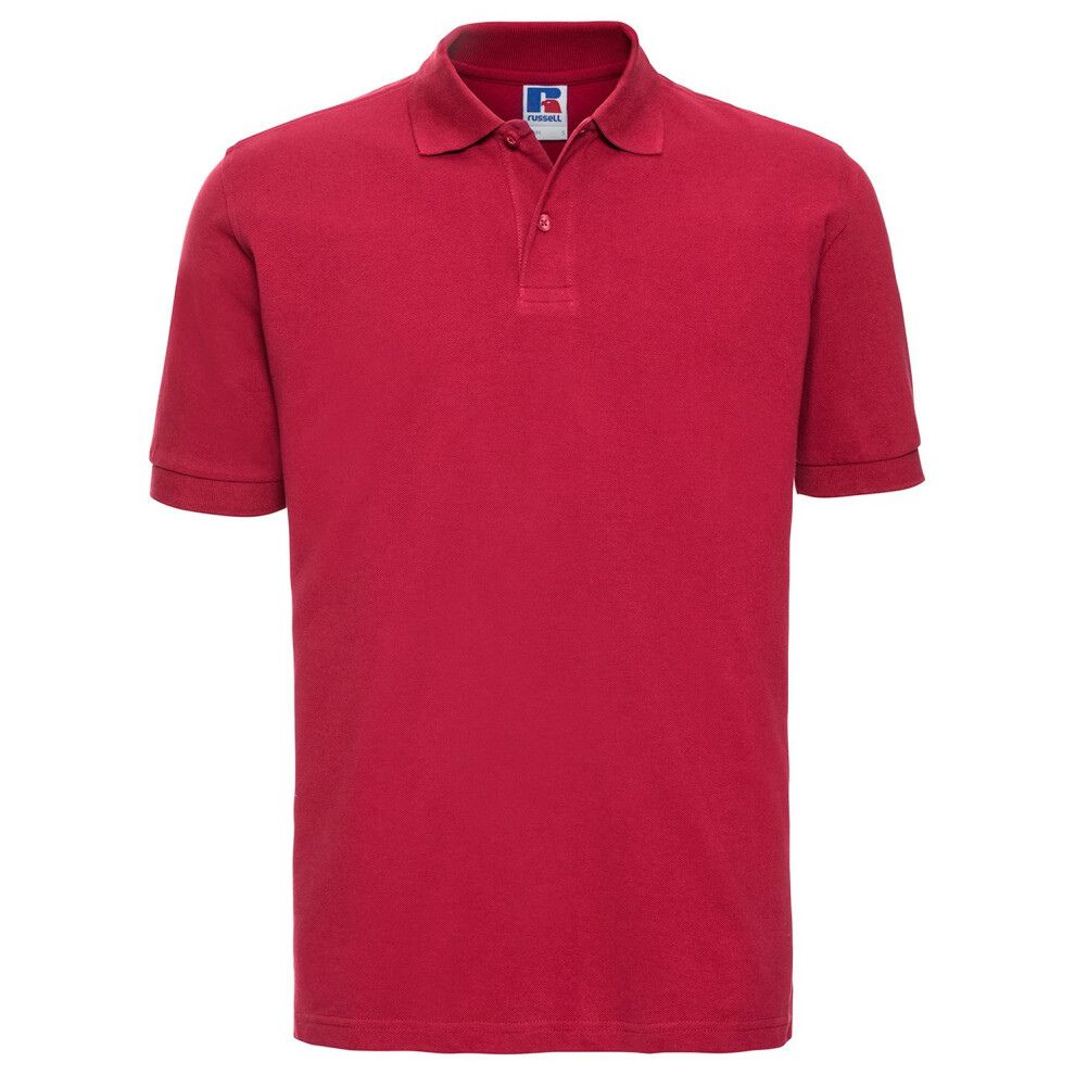 Russell (Xl, Classic Red) Mens Classic Cotton Pique Polo Shirt