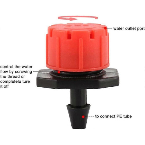 100Pcs Drip Irrigation Drippers, Garden Emitter Sprinkler Nozzles, 360 Adjustable Automatic Drip