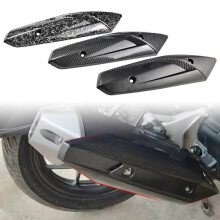 Universals Motorcycle Exhaust Heat Shield Cover Muffler Link Pipe Protectors Guard Antiscalding Cover carbon pattern