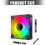 120x120x25mm PC Case Fan with Dynamic ARGB Color Effects Intelligent Temperature Based Speed Adjustment for Computer  Grey 3