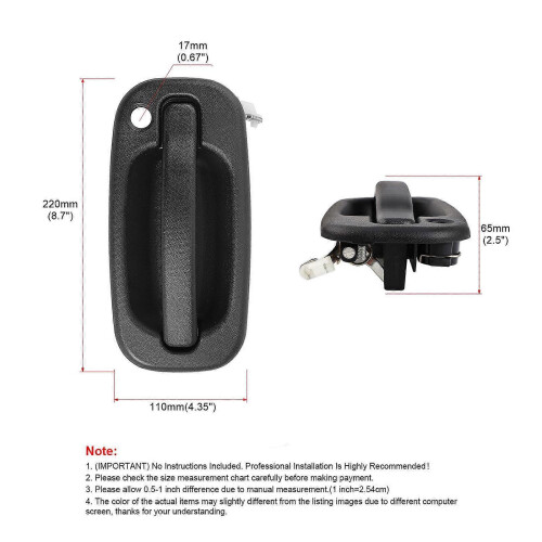 Exterior Door Handle Replaces 15034985 15034986 Driver Side Door Handle Pull Handle 2