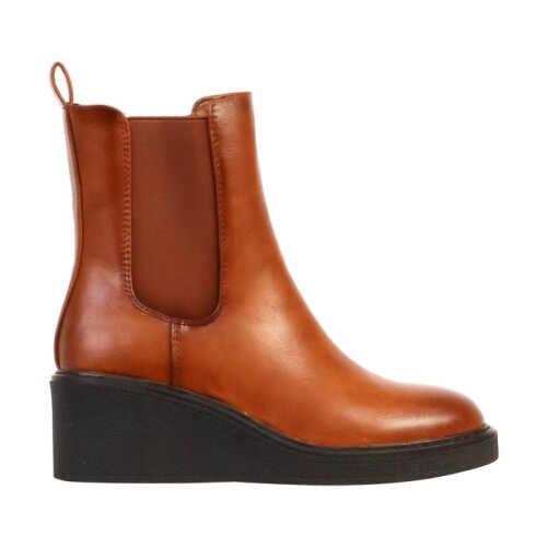 Bottines à Zip Super Mode - Camel 1